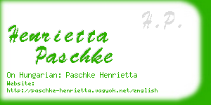 henrietta paschke business card